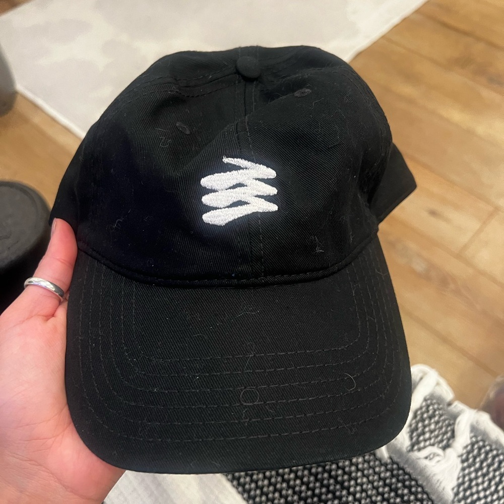 *NEVER BEEN WORN* Black Baseball Cap with White Logo